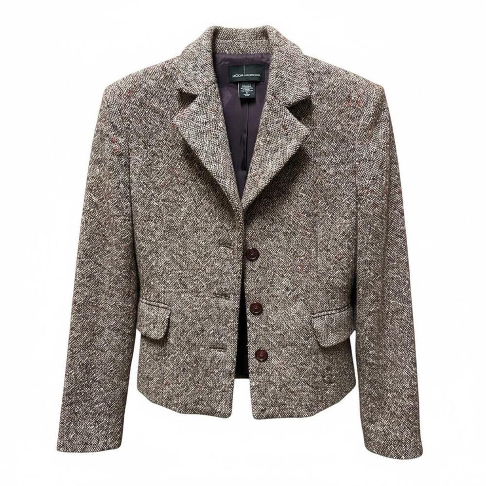 Moda International Wool Tweed Blazer Women’s 6 Made in Italy Multicolor Jacket